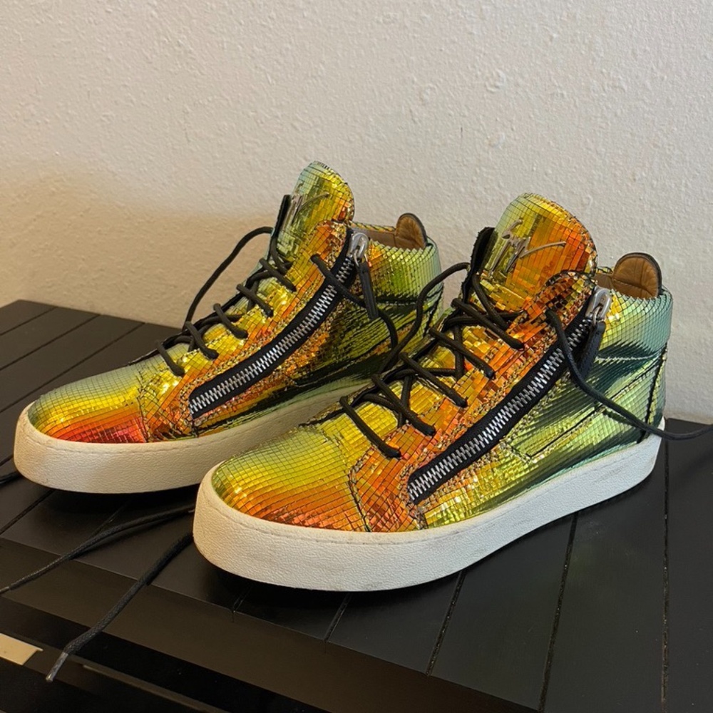 Giuseppe Zanotti Kriss Iridescent High Tops - Size 44 / 11